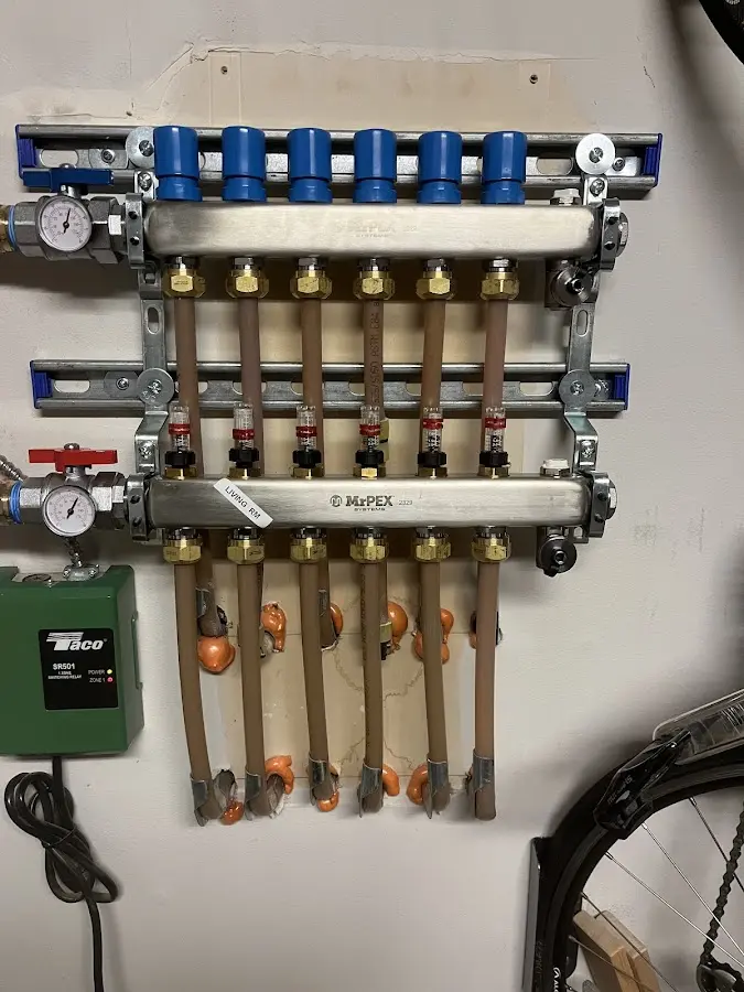 Plumber performing Gas Leak Detection at a residential property in Tahlequah